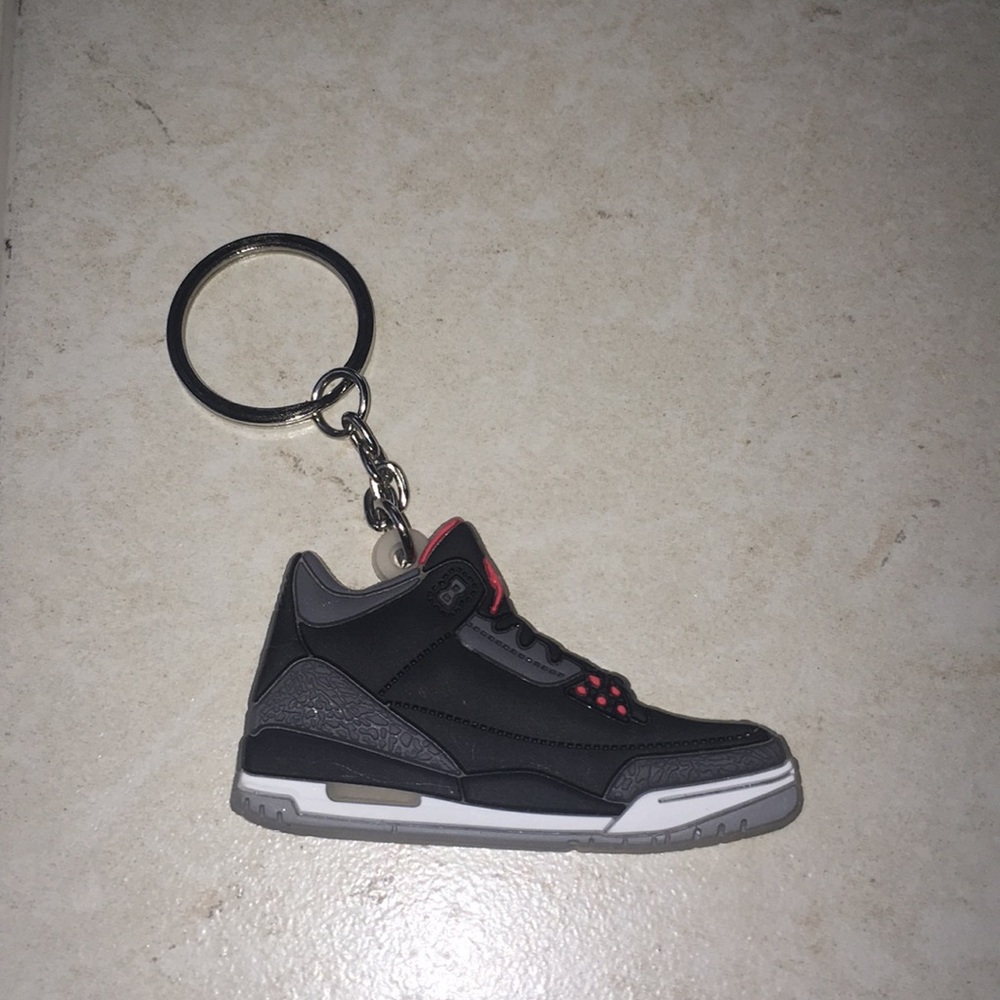 jordan 3s “black cement” keychain